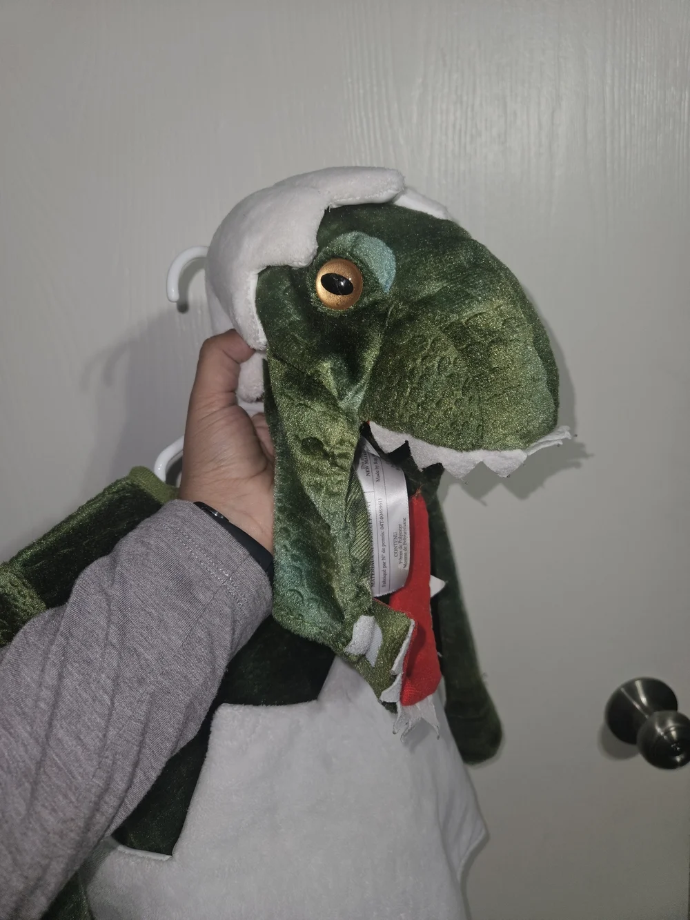 Pottery Barn Kids Green and White Dinosaur Costume - Picture 2 of 5